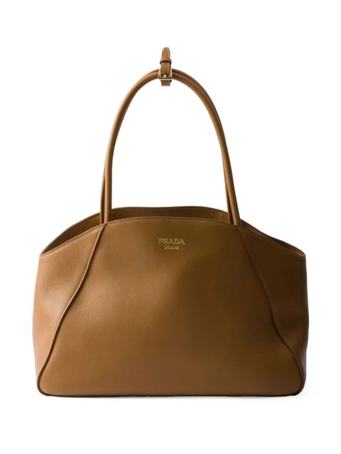 Prada logo-print tote bag - Brown - zdjęcie produktu nr 1