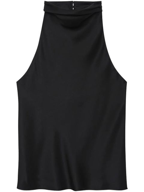 ANINE BING Eliana halterneck silk top - Black - zdjęcie produktu nr 1