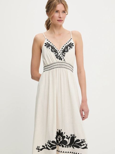 Answear.LAB sukienka z lnem