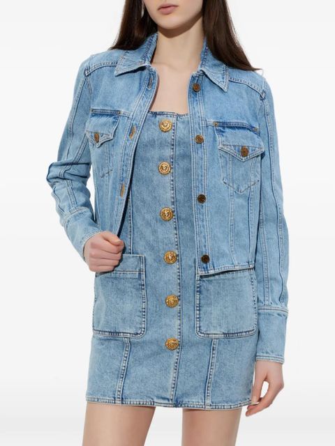 Balmain buttoned denim jacket - Blue