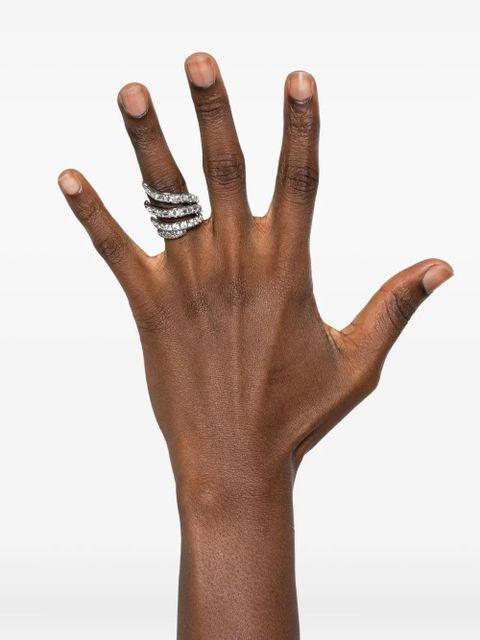 Swarovski triple-band crystal ring - Silver - zdjęcie produktu nr 2