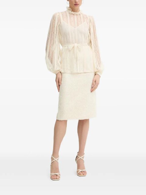 TWINSET sequin-embellished skirt - Neutrals - zdjęcie produktu nr 2