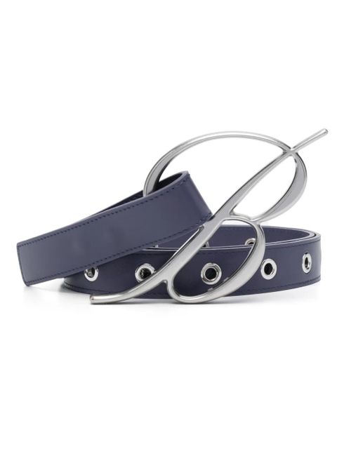 Blumarine logo-buckle leather belt - Purple - zdjęcie produktu nr 1