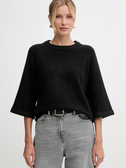 Morgan sweter z domieszką wełny damski kolor czarny MDELIA - zdjęcie produktu nr 1