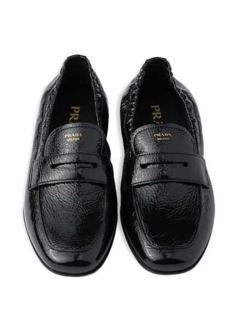 Prada leather logo loafers - Black - zdjęcie produktu nr 2