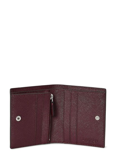 Lauren Ralph Lauren portfel skórzany damski kolor bordowy 432962112