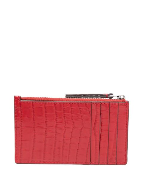 Tory Burch embossed zip-around wallet - Red - zdjęcie produktu nr 2