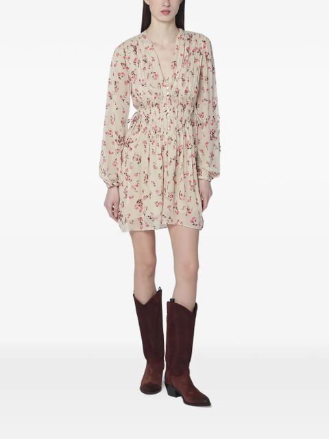 ISABEL MARANT ruffled floral mini skirt - Neutrals - zdjęcie produktu nr 2