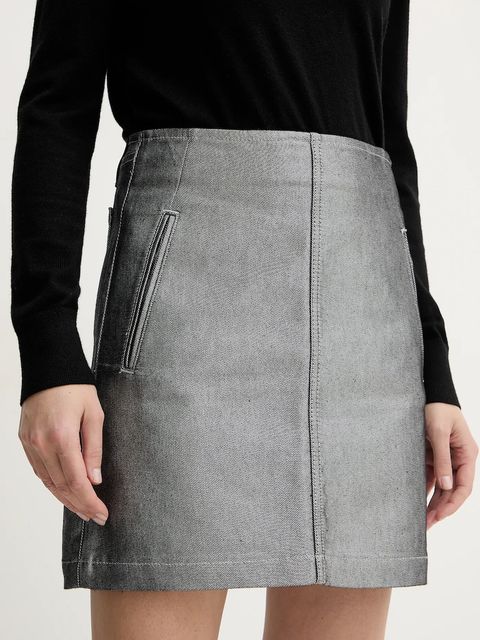 Calvin Klein Jeans spódnica jeansowa kolor szary mini prosta LV047E716G - zdjęcie produktu nr 1