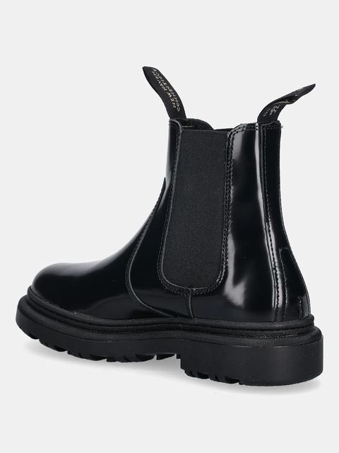 Gant sztyblety skórzane Timbly damskie kolor czarny na płaskim obcasie 31551066