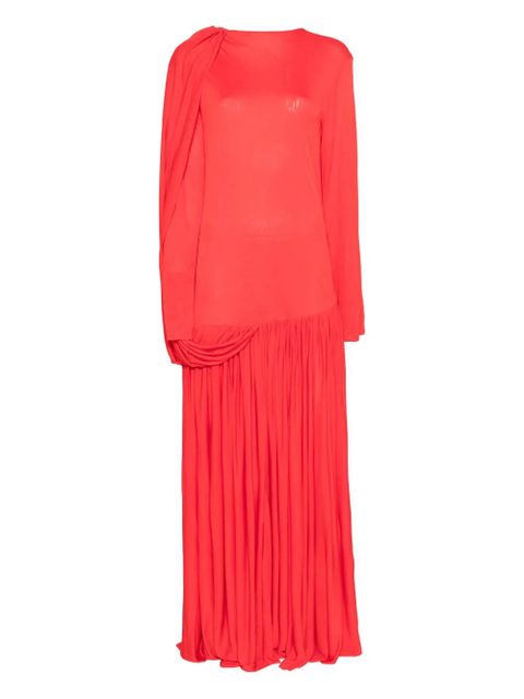 CALVIN KLEIN COLLECTION Sara draped pleated gown - Red - zdjęcie produktu nr 1