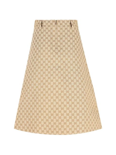 Gucci belt-loops midi skirt - Neutrals - zdjęcie produktu nr 2