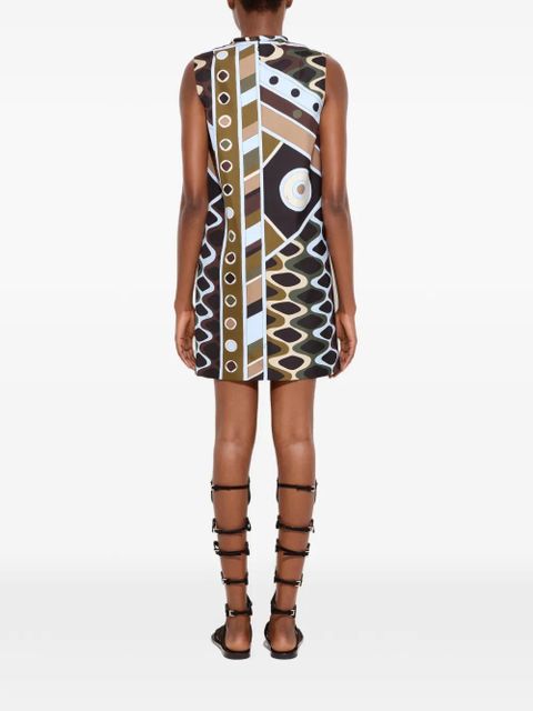PUCCI Vivara-print silk dress - Brown