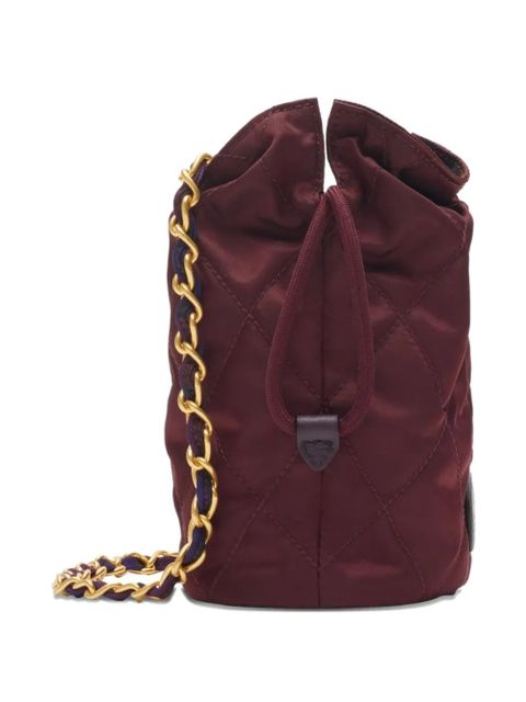 Burberry quilted chain-strap mini bucket bag - Red