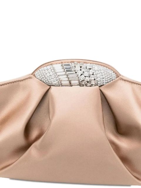 Giuseppe Zanotti crystal-embellished clutch bag - Neutrals