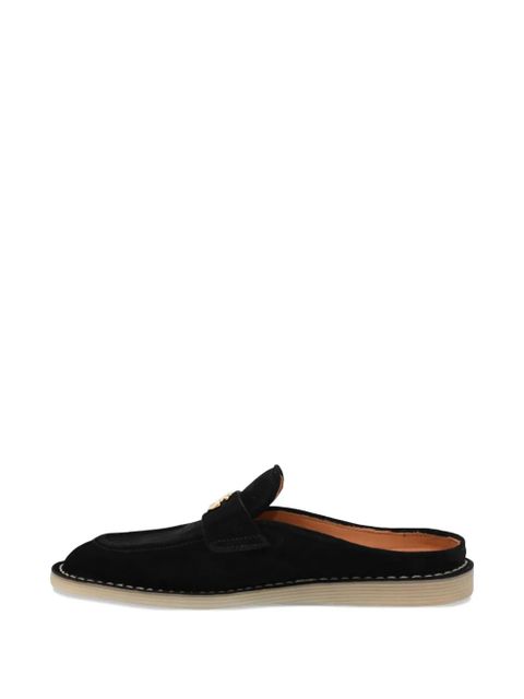 Dolce & Gabbana logo-plaque mules - Black