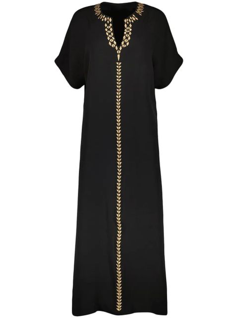 Yves Salomon embroidered silk dress - Black - zdjęcie produktu nr 1