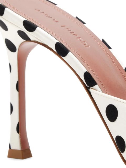 Amina Muaddi Alexa polka-dot sandals - White