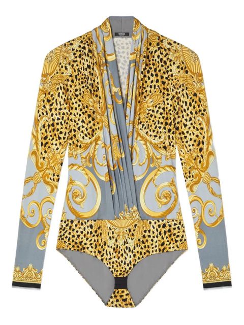 Versace graphic-print bodysuit - Yellow - zdjęcie produktu nr 1