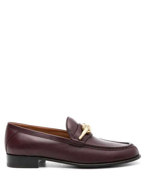Valentino Garavani VLogo Moon leather loafers - Red - zdjęcie produktu nr 1
