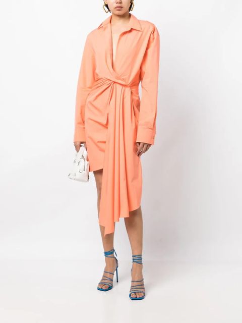 Off-White Bow Tie wrap dress - Orange - zdjęcie produktu nr 2