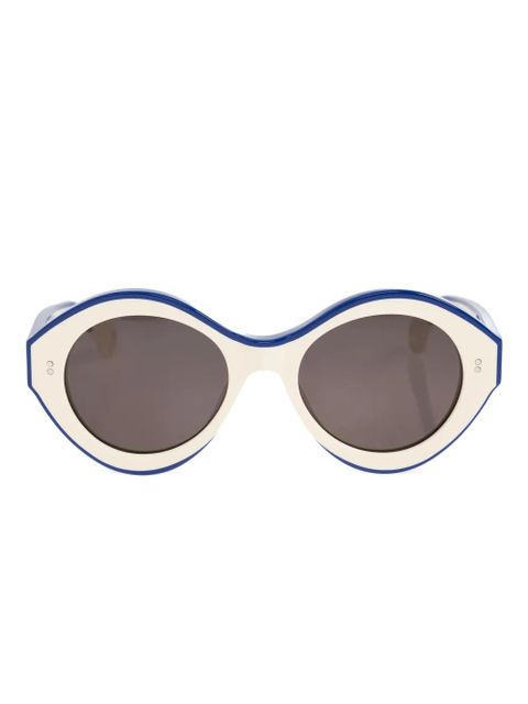 JW Anderson oval-frame tinted sunglasses - White