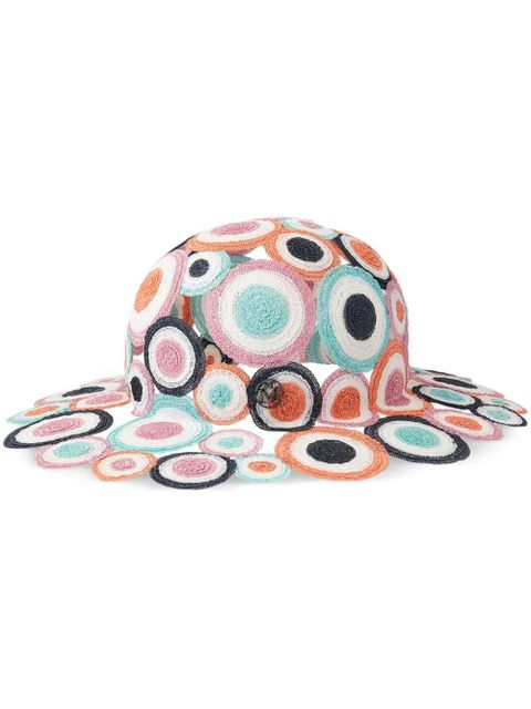 Maison Michel Pat cut-out straw hat - Blue - zdjęcie produktu nr 1