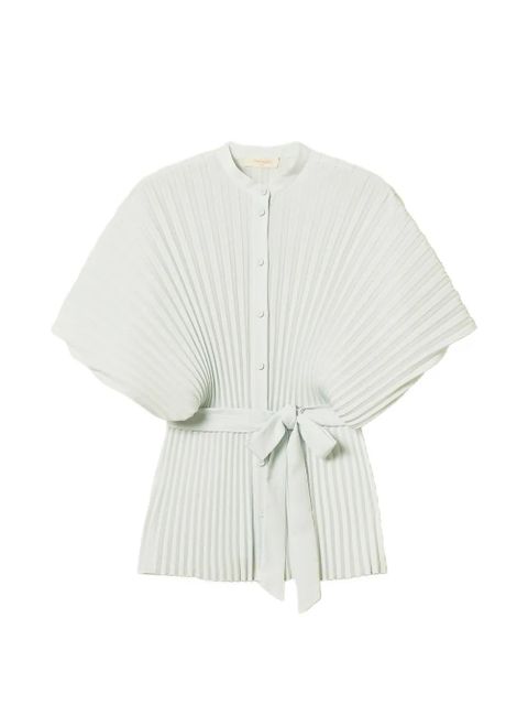 TWINSET pleated tie-waist shirt - Green - zdjęcie produktu nr 1