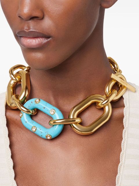 Rabanne XL-link chocker necklace - Gold