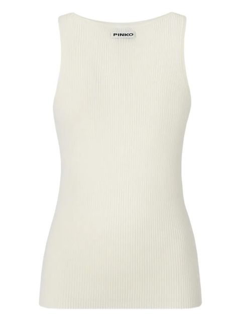 PINKO ribbed button tank top - Neutrals - zdjęcie produktu nr 2