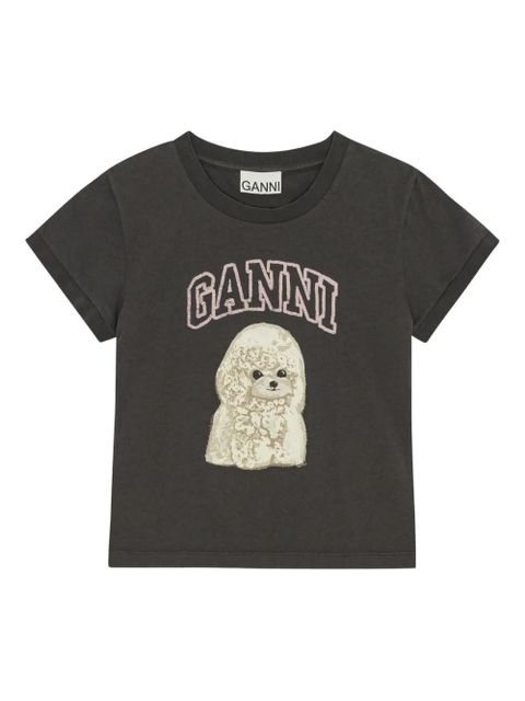 GANNI logo-print T-shirt - Black - zdjęcie produktu nr 1