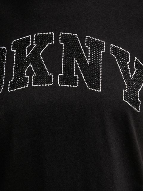 Dkny t-shirt bawełniany damski kolor czarny DP5T1500