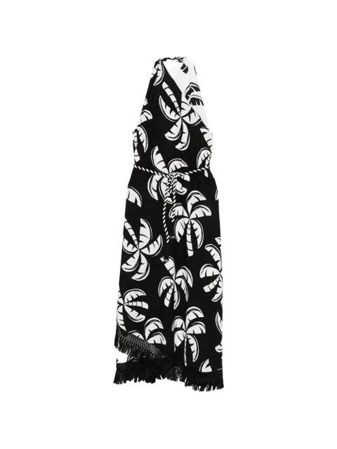 FARM Rio palm-print midi dress - White - zdjęcie produktu nr 1