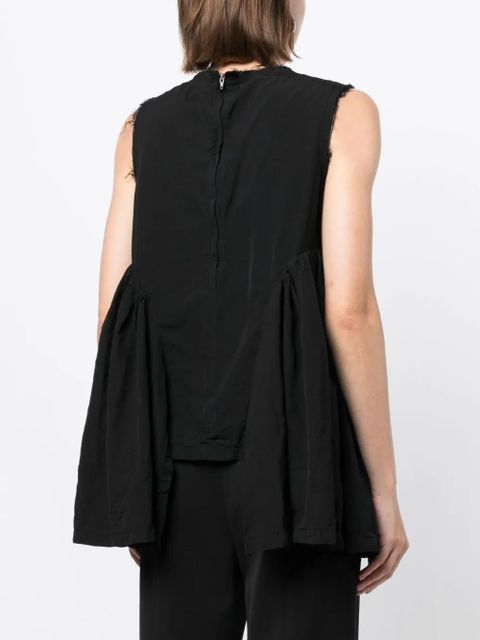 Comme Des Garçons ruffle-detailing sleeveless top - Black