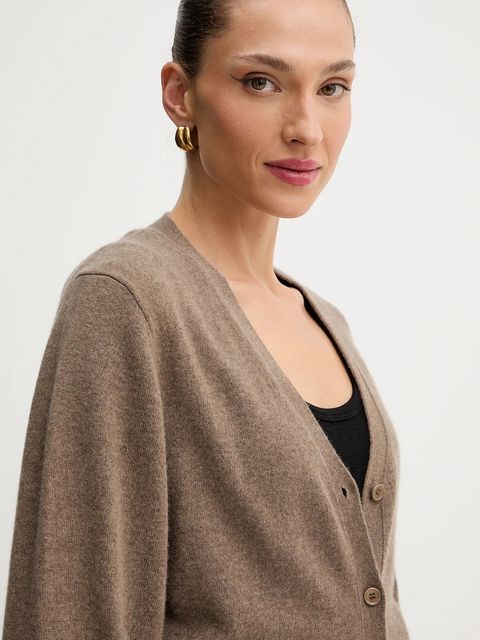 BOSS kardigan kaszmirowy damski kolor brązowy lekki 50548814 - zdjęcie produktu nr 2