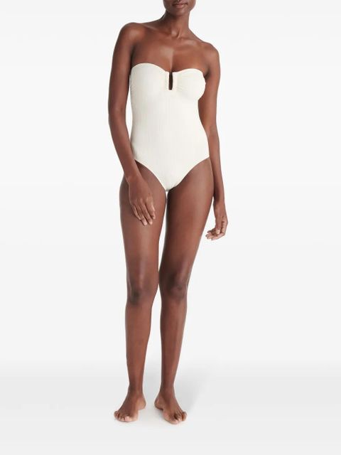 ERES Bossa Nova ribbed swimsuit - White