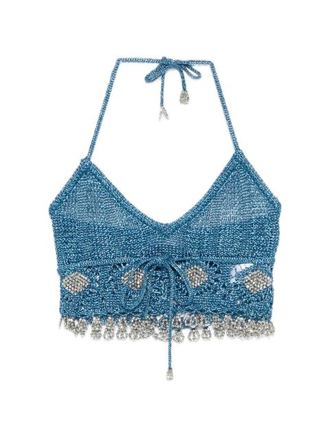 Rabanne halterneck embellished top - Blue - zdjęcie produktu nr 1
