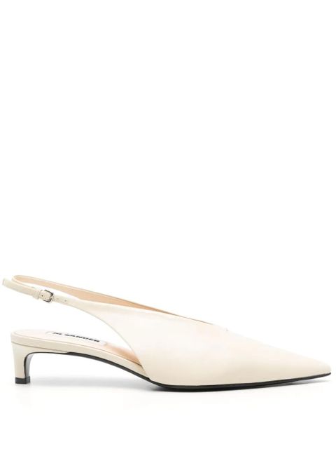 Jil Sander 40mm leather pumps - Neutrals - zdjęcie produktu nr 1