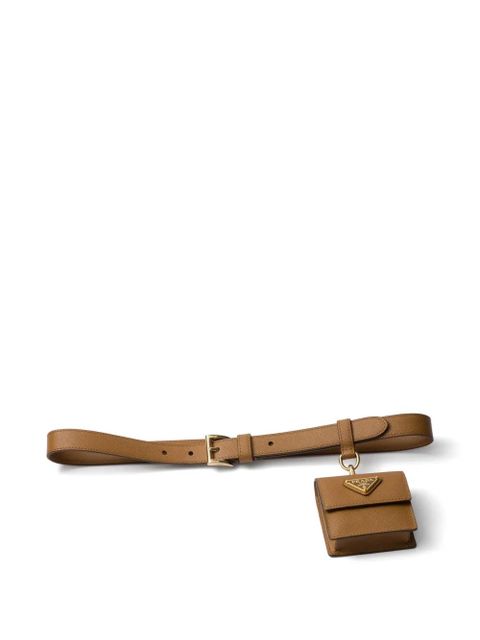 Prada Saffiano leather belt - Brown - zdjęcie produktu nr 1