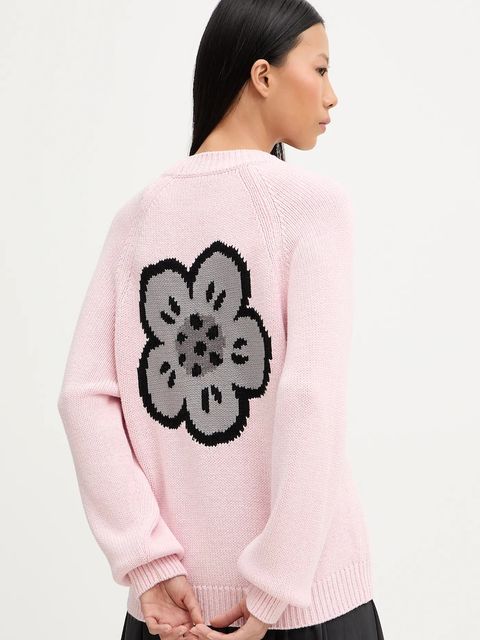 Kenzo kardigan z dodatkiem wełny damski kolor różowy FF62CA7143LA