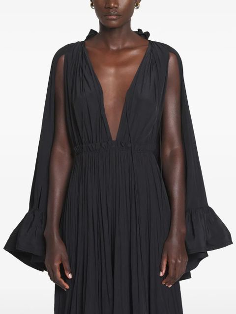 Lanvin ruffled midi dress - Black