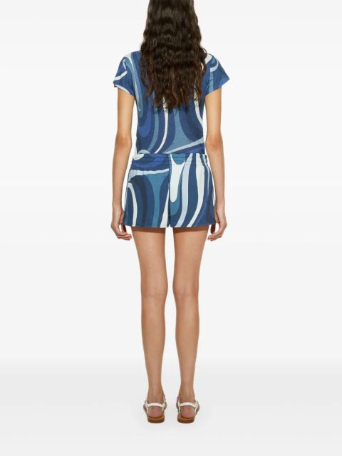 PUCCI abstract-print T-shirt - Blue