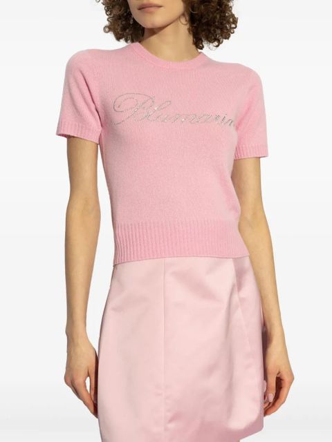 Blumarine logo-embellished T-shirt - Pink - zdjęcie produktu nr 2