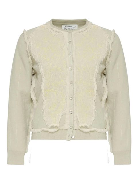 Maison Margiela frayed cardigan - Neutrals - zdjęcie produktu nr 1