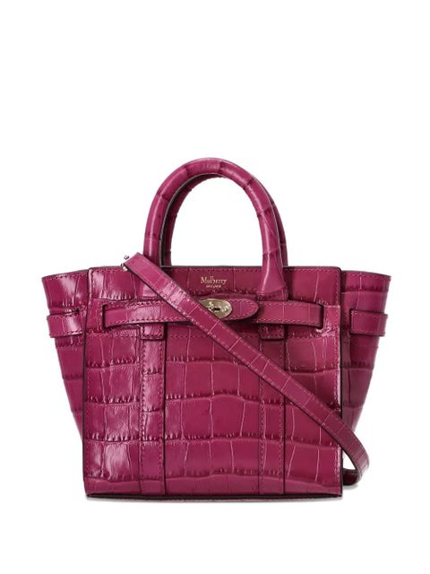 Mulberry Bayswater crocodile-effect leather tote bag - Pink - zdjęcie produktu nr 1