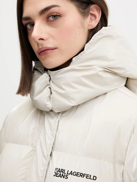 Karl Lagerfeld Jeans kurtka kolor beżowy zimowa A4W15020