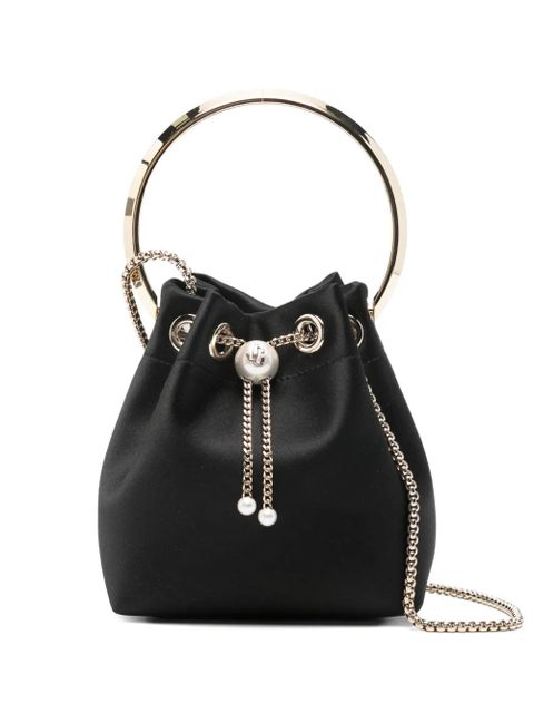 Jimmy Choo Bon Bon ring-handle clutch mini bag - Black - zdjęcie produktu nr 1
