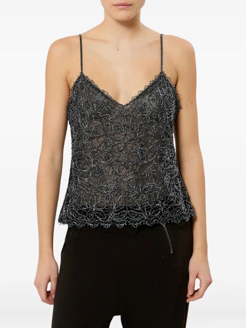 ISABEL MARANT Olva silk top - Black