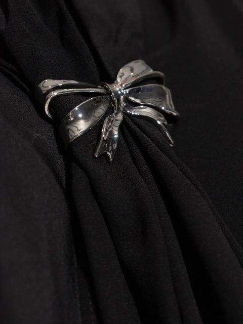 Max Mara tie-front silk blouse - Black