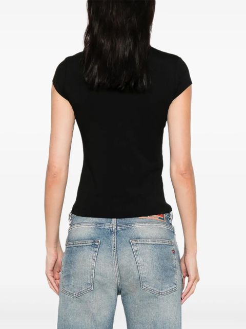 Diesel logo-detail short-sleeve top - Black